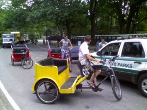 Park police stop and arrest pedicabbers in CP